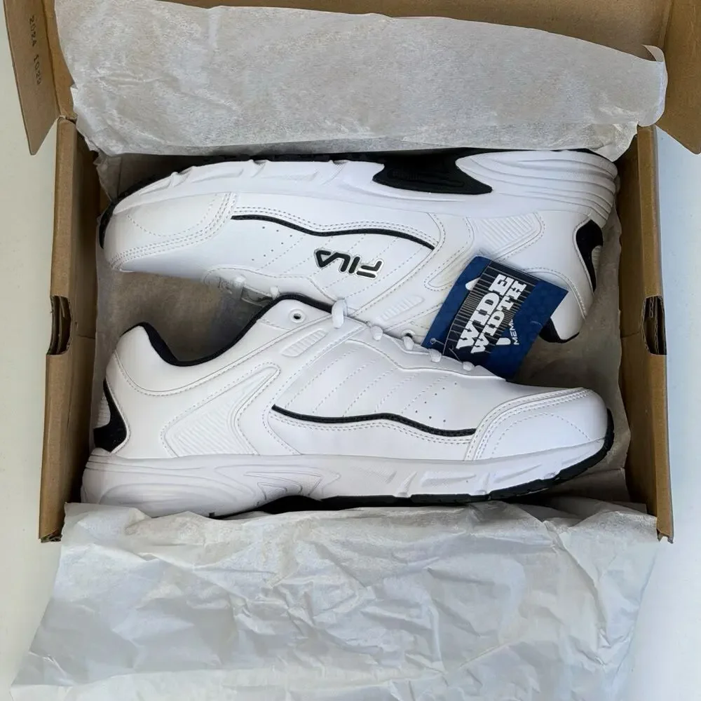 Fila Memory Sportland Walking Shoes Men’s 9 Wide 4E White New